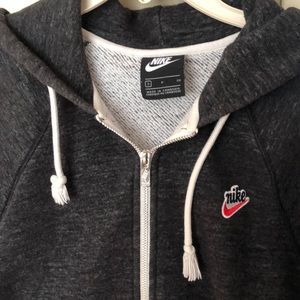 Nike zip up hoodie men’s small heather dark gray